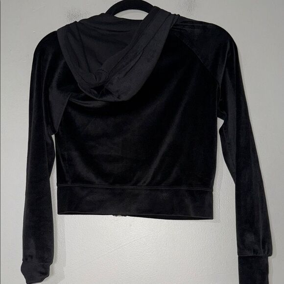 Crave Fame Black Velvet Bomber Jacket - Picture 8 of 10